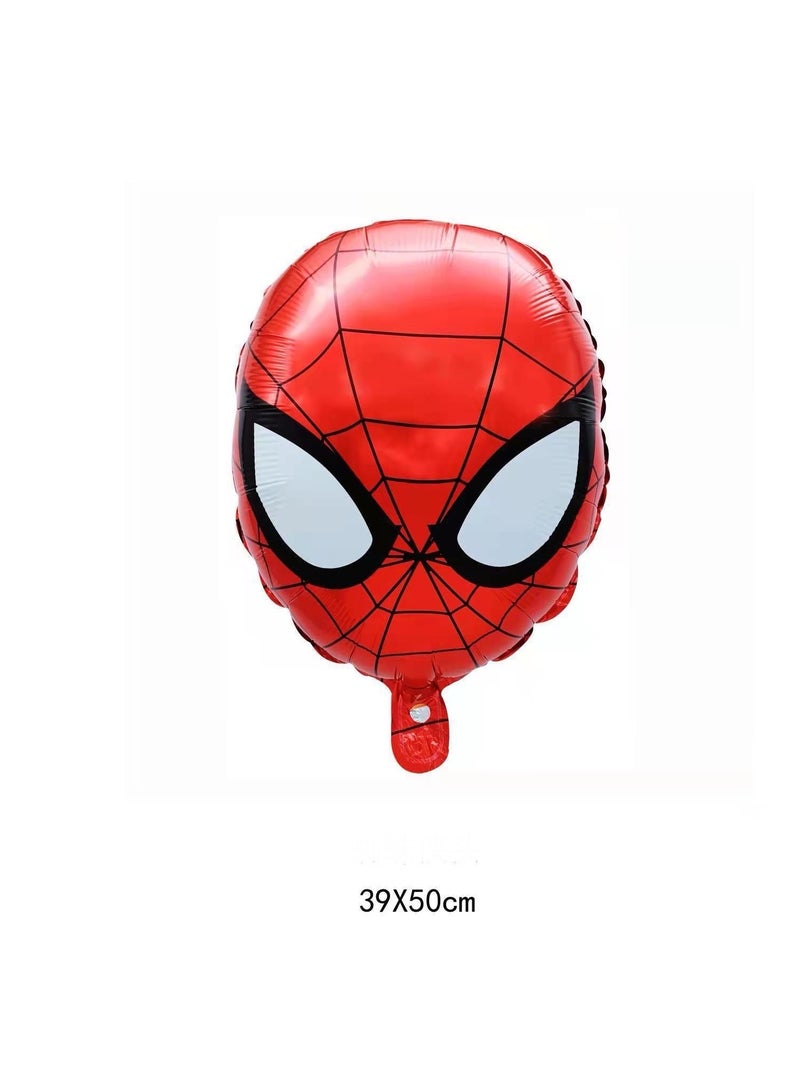 New arrival Animated cartoon shape Superhero foil balloon Superhero balloon set iron spider man captain hulk character head shape foil balloon for party kids toy 4pcs per set - Image 2