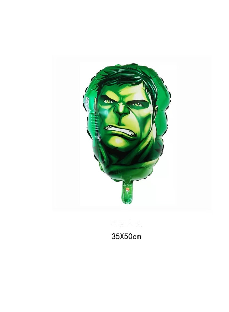 New arrival Animated cartoon shape Superhero foil balloon Superhero balloon set iron spider man captain hulk character head shape foil balloon for party kids toy 4pcs per set - Image 4