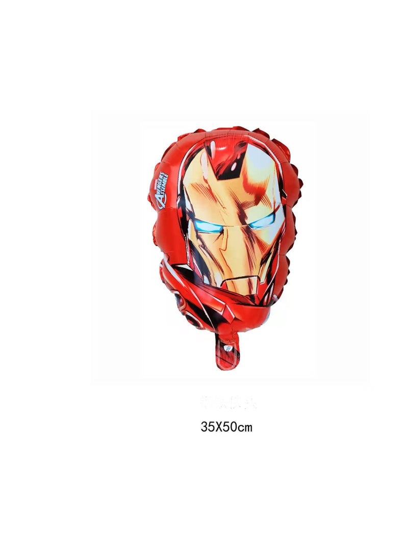 New arrival Animated cartoon shape Superhero foil balloon Superhero balloon set iron spider man captain hulk character head shape foil balloon for party kids toy 4pcs per set - Image 5