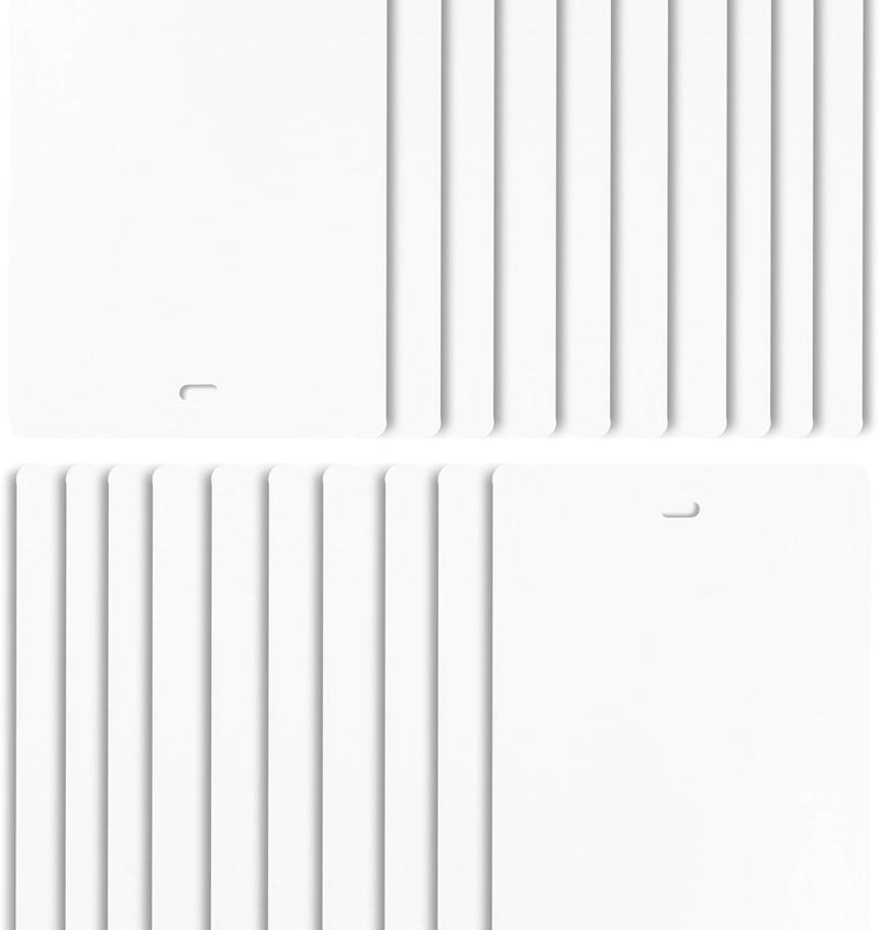 DALIX PVC Vertical Blind Replacement Slats Curved Smooth White 58.5 x 3.5 (20-Pack) - Image 1