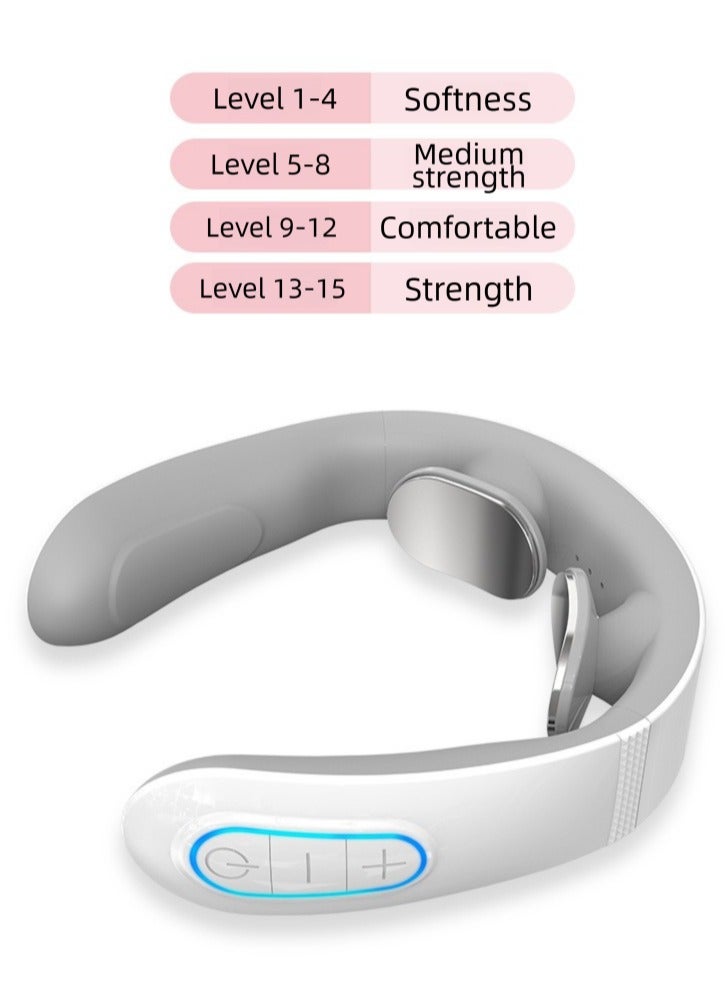 ONLYMAY Neck Massager, Intelligent Neck Massage for Shoulder, Back & Cervical Pain Relief , Lymphatic Drainage Neck Massager, Electric Pulse Massager with 10 Modes, Portable Neck Massage for Pain Relief  - Image 1