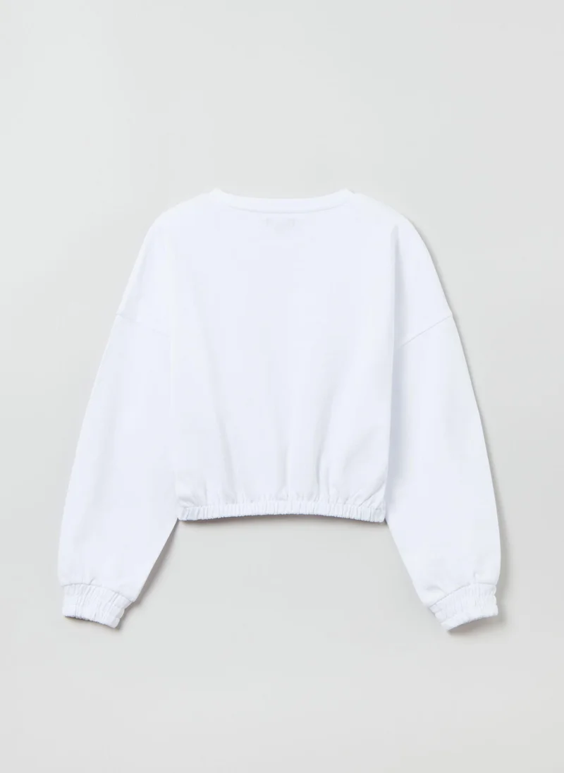 او في اس Ovs Sweatshirt In Cotton With Printed Lettering