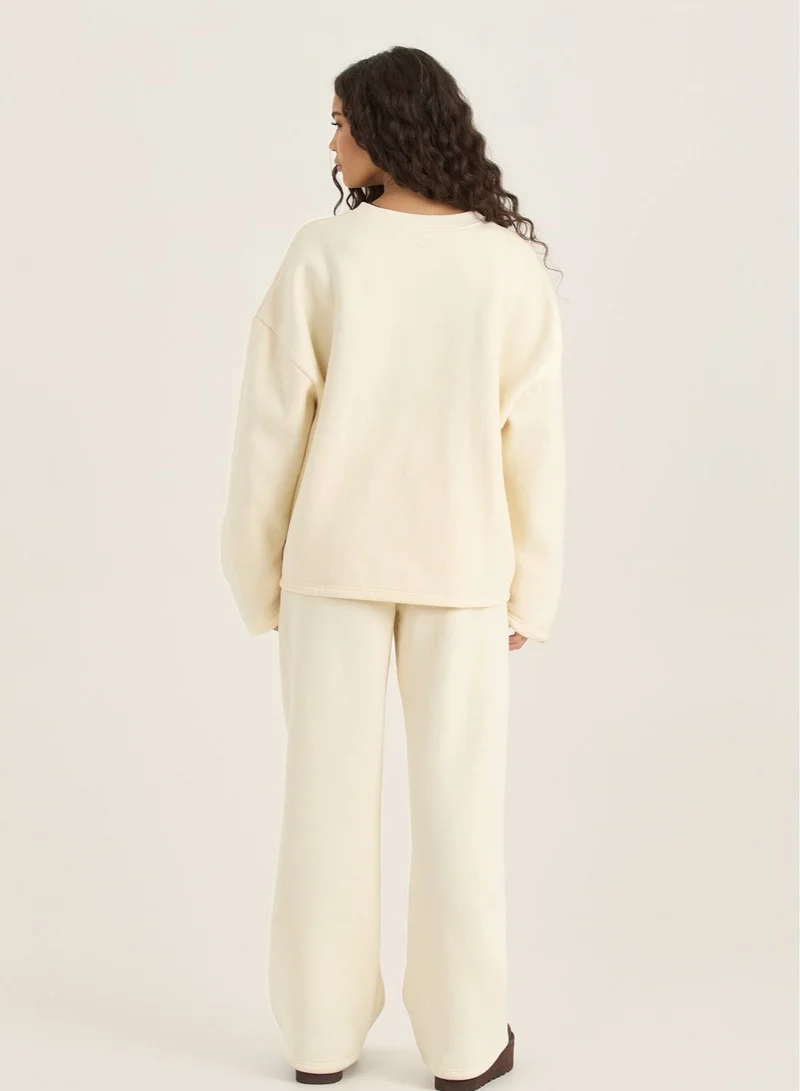 LOOM ARCHIVES LOOM Ruched Sleeve Detail Sweat Shirt