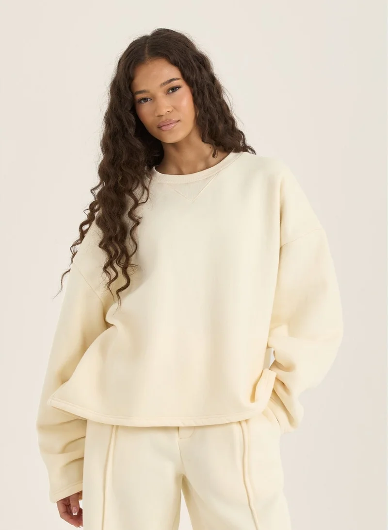 LOOM ARCHIVES LOOM Ruched Sleeve Detail Sweat Shirt