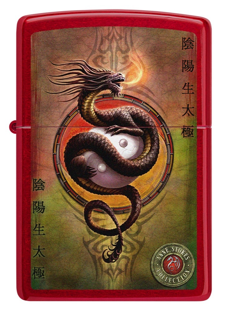 Zippo Ci017394 21063 Anne Stokes Collection Candy Apple Red Windproof Lighter - Image 2