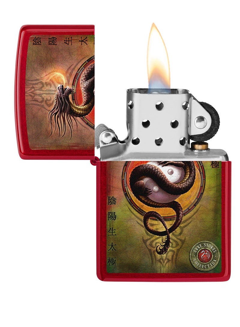 Zippo Ci017394 21063 Anne Stokes Collection Candy Apple Red Windproof Lighter - Image 3