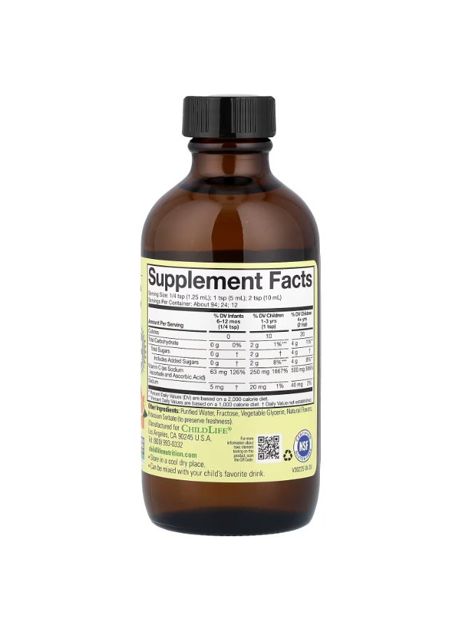 ChildLife Essentials, Liquid Vitamin C, Natural Orange, 4 fl oz (118 ml) - Image 2