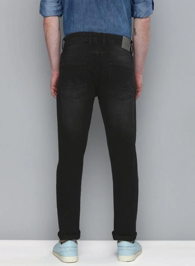 ذا انديان كراج كو Men Slim Fit Solid Mid-Rise Jeans