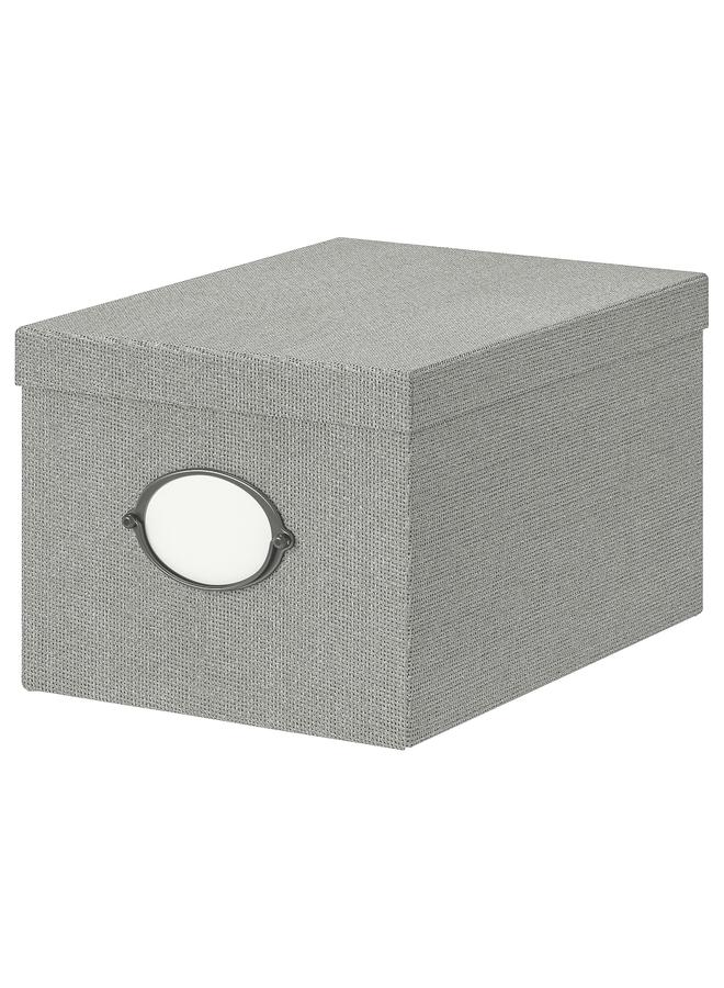 Zaboon Storage box with lid, grey, 25x35x20 cm - Image 1