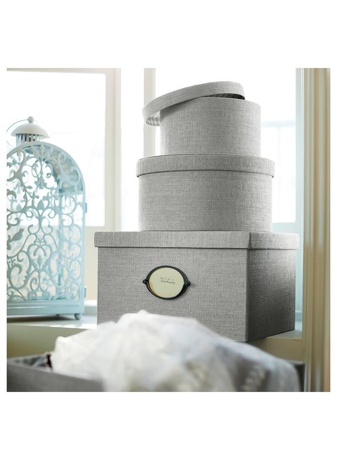 Zaboon Storage box with lid, grey, 25x35x20 cm - Image 4