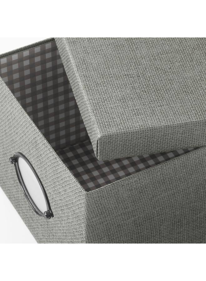Zaboon Storage box with lid, grey, 25x35x20 cm - Image 2