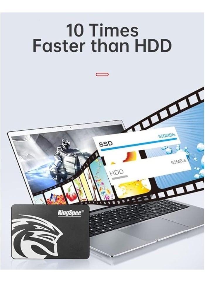 KingSpec - P3 Solid State Drive 2.5" SATA ||| 1TB SSD for Desktop, Laptop Computers And PS5 Xbox Shock-Resistant, Vibration-Resistant 3D NAND - Image 1