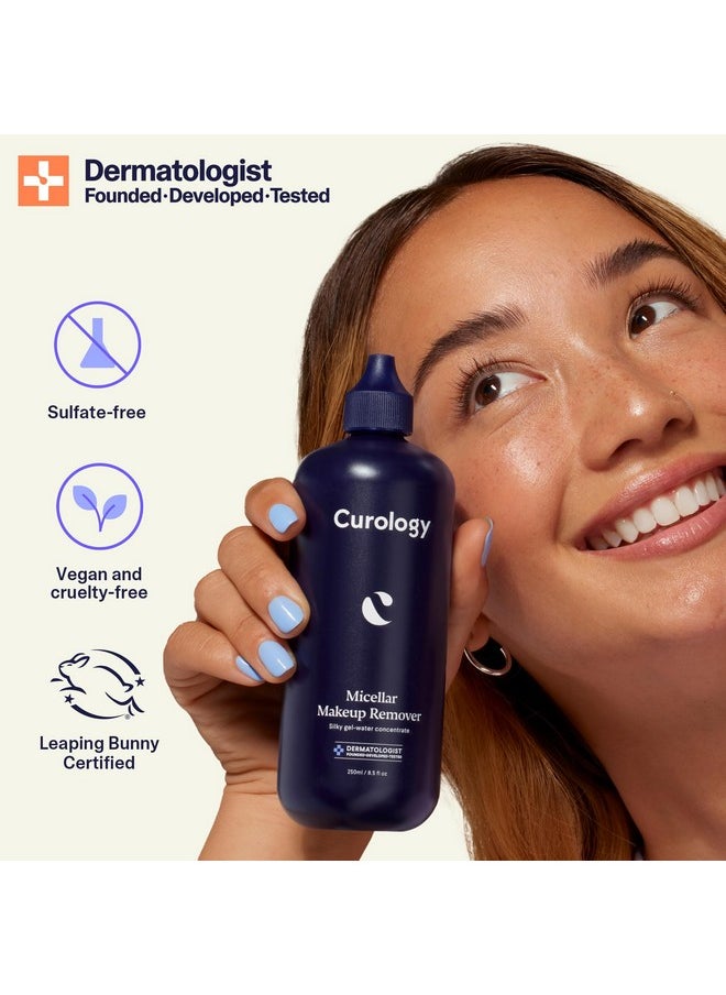 Curology - Curology Micellar Water Makeup Remover, Waterproof Eye and Face Make Up Cleansing Water, Gentle and Hydrating, Silky Gel-Water Concentrate, 8.5 fl oz - Image 1