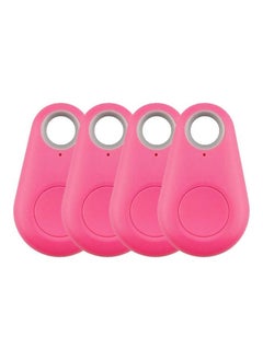 NIBEMINENT 4-Pieces Mini Personal Smart Bluetooth Gps Tracker Kids Pet Dog Wallet keys Pink  - Image 1