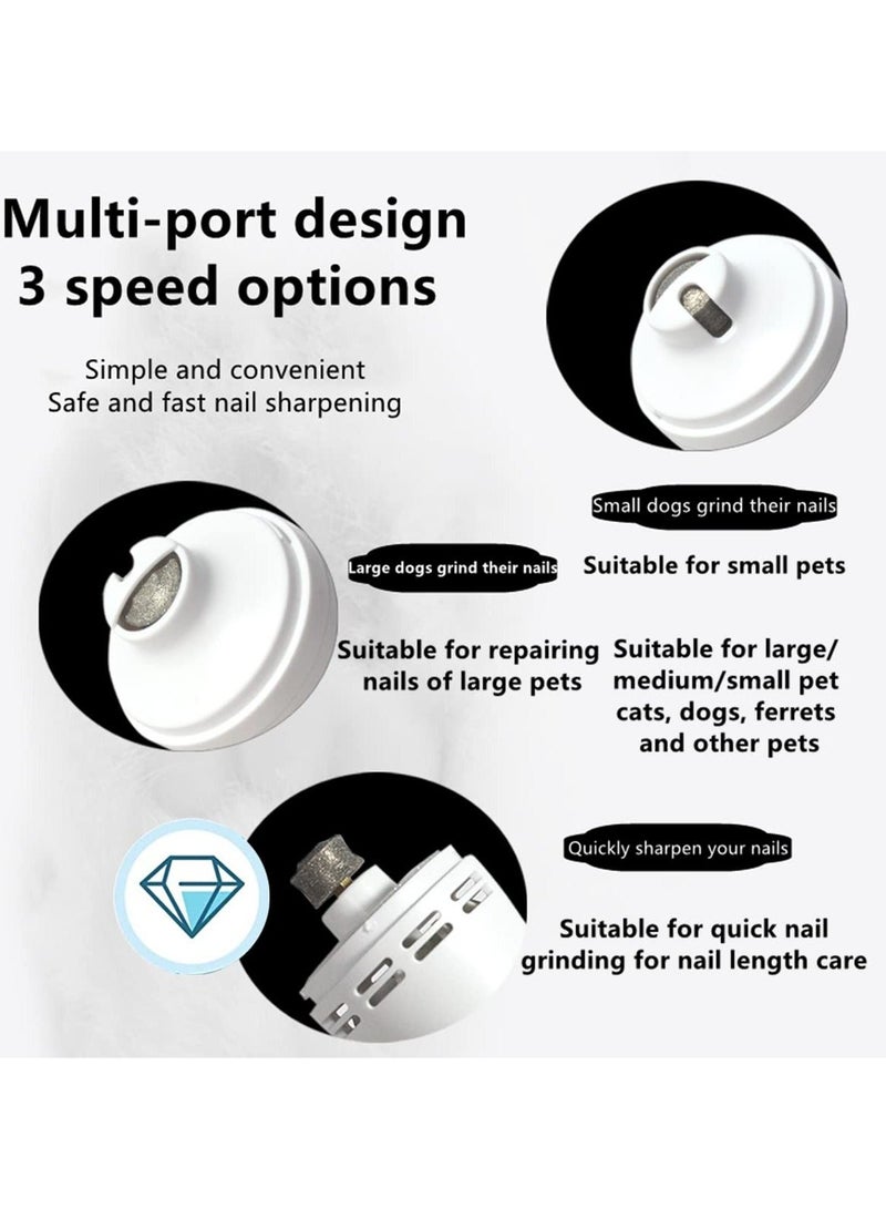 Y&D Nail Grinder Dog Trimmers and Upgraded 3-Speed Professional Rechargeable Pet Quiet Paws Grooming Clippers For Large Medium Small Dogs Cats - Image 5