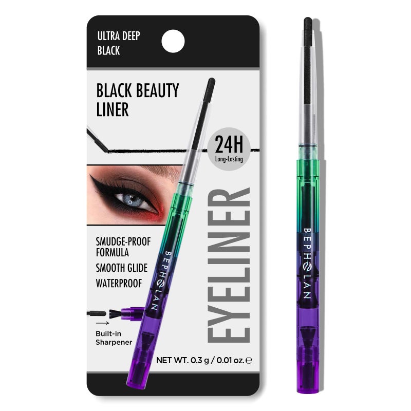 BEPHOLAN Black Eyeliner Pencils,Waterproof Gel Eyeliner Pencil Waterline Eye Liner Pen for Women Waterproof Smudge Proof Long-lasting (BLACK) - Image 1