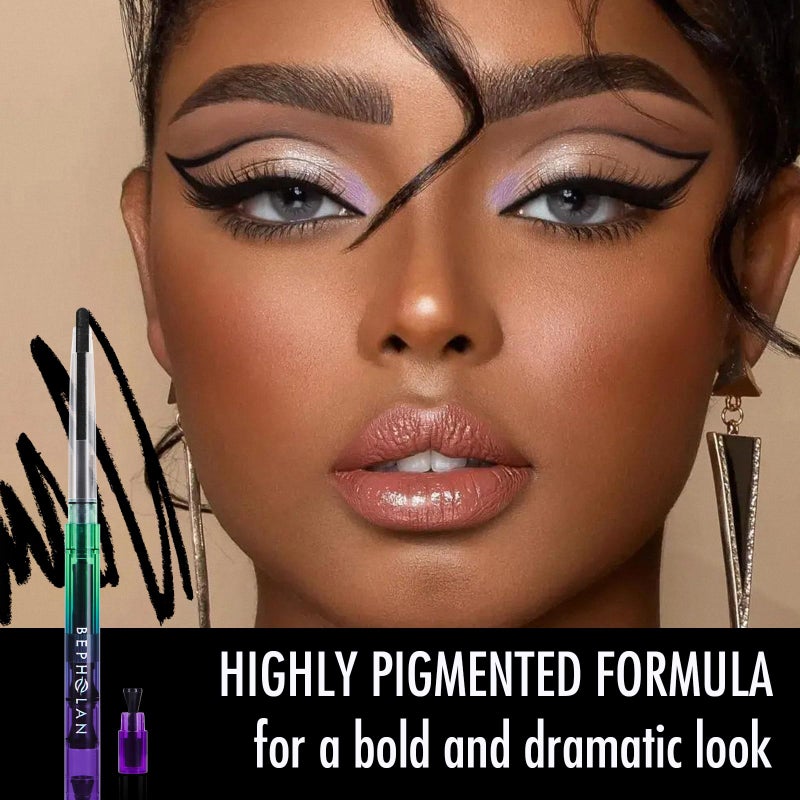 BEPHOLAN Black Eyeliner Pencils,Waterproof Gel Eyeliner Pencil Waterline Eye Liner Pen for Women Waterproof Smudge Proof Long-lasting (BLACK) - Image 2