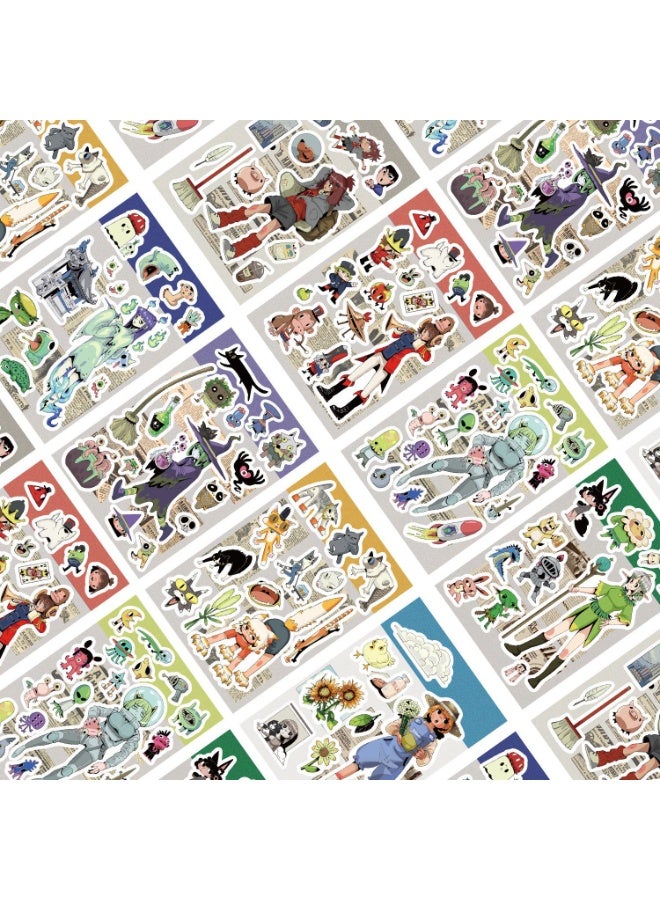 NIBEMINENT 8 Pcs Little Man Painting Deco Kit Waterproof Stickers, High Definition Printing Bright Colors, Suitable for Laptop Skateboard Luggage Water Bottle Guitar DIY - Image 3