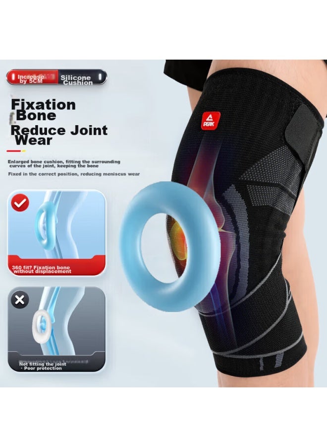 Peak Knee Pads For Sports, Running, Basketball, Meniscus Protection, Patellar Strap, Hiking, Badminton, Size L - Image 4