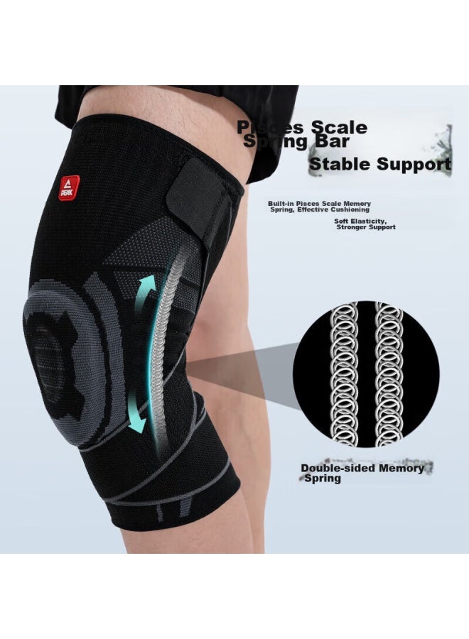 Peak Knee Pads For Sports, Running, Basketball, Meniscus Protection, Patellar Strap, Hiking, Badminton, Size L - Image 3