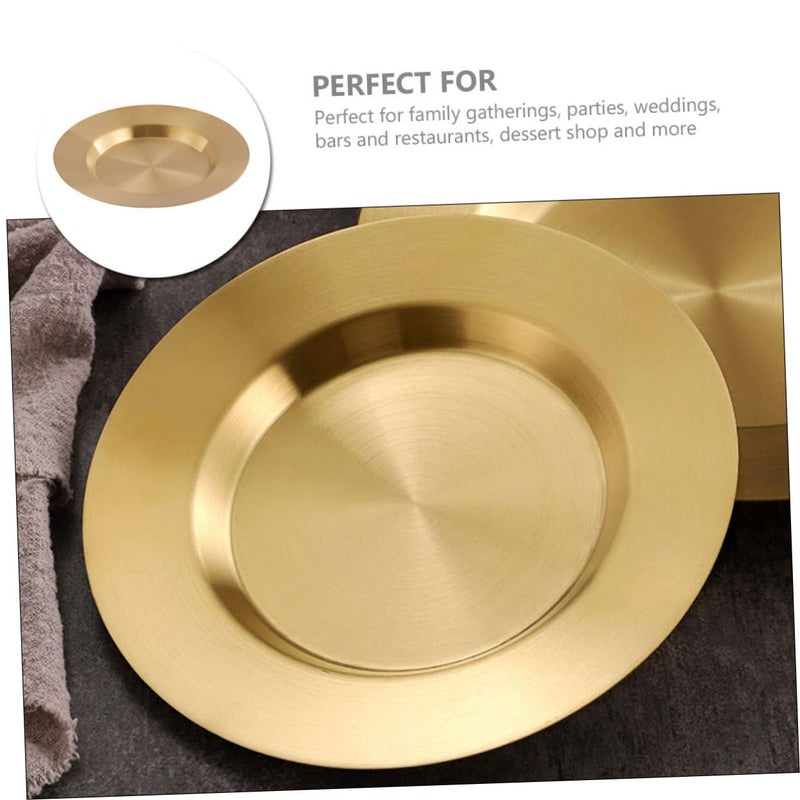 Stainless Steel Unbreakable Dinner Plate 18X18X1 7CM Easy Clean Reusable For Home Restaurant Picnic - Image 4