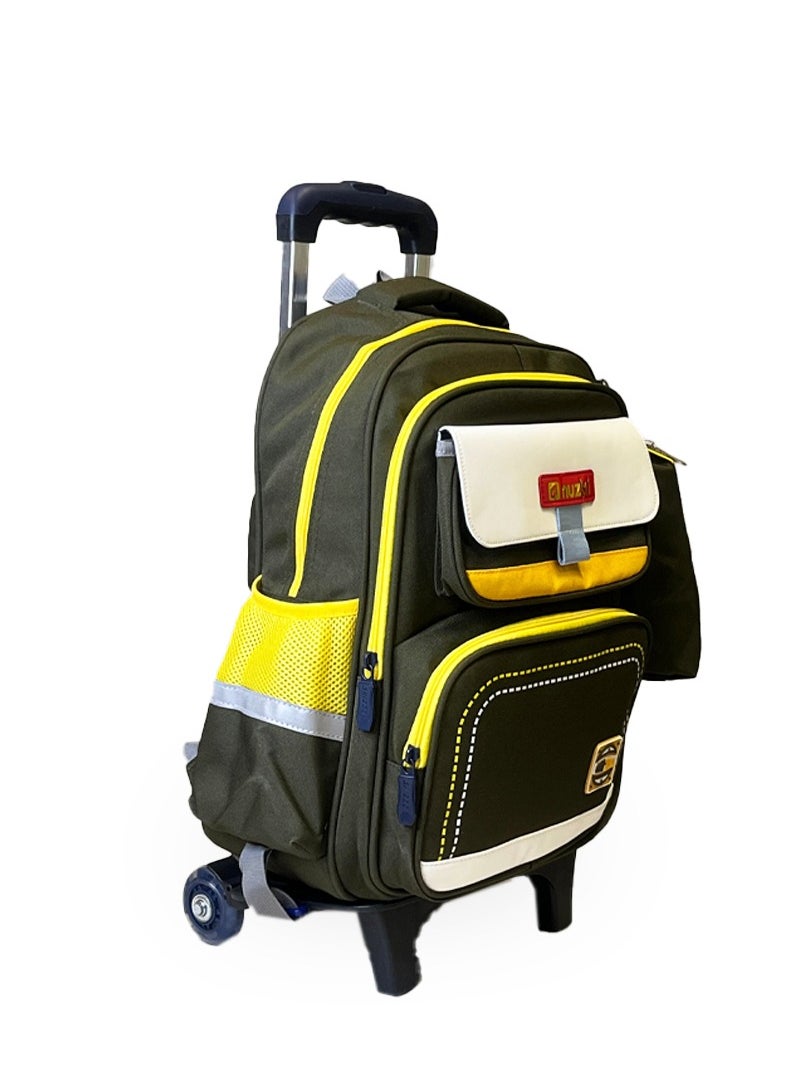 nuzki - NUZKI Trolley School Bag 2 in 1 Wheeled Backpack, Removable Trolley, Easy Transition from Backpack to Rolling Luggage - Ideal Kids Bookbag for School and Travel - Image 1