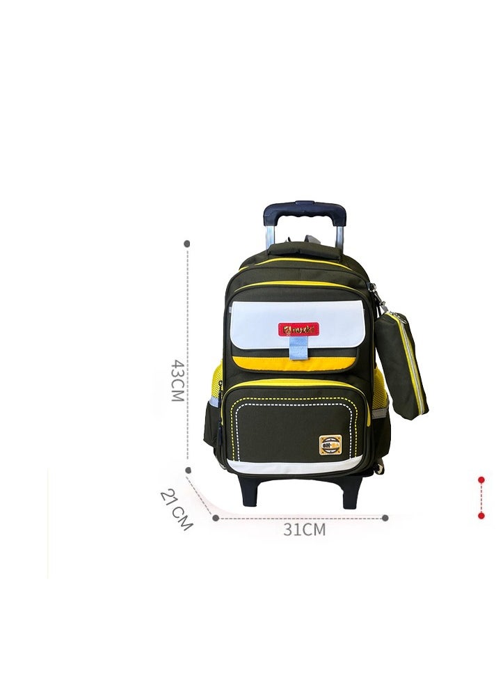 nuzki - NUZKI Trolley School Bag 2 in 1 Wheeled Backpack, Removable Trolley, Easy Transition from Backpack to Rolling Luggage - Ideal Kids Bookbag for School and Travel - Image 1
