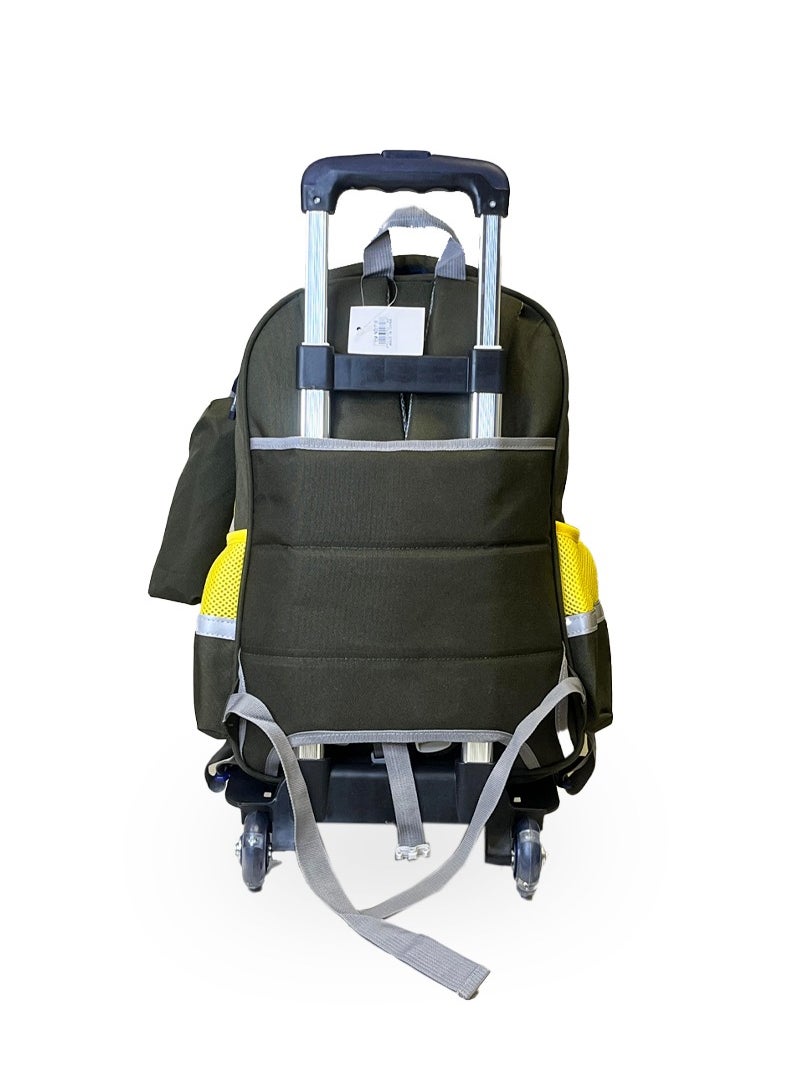 nuzki - NUZKI Trolley School Bag 2 in 1 Wheeled Backpack, Removable Trolley, Easy Transition from Backpack to Rolling Luggage - Ideal Kids Bookbag for School and Travel - Image 1