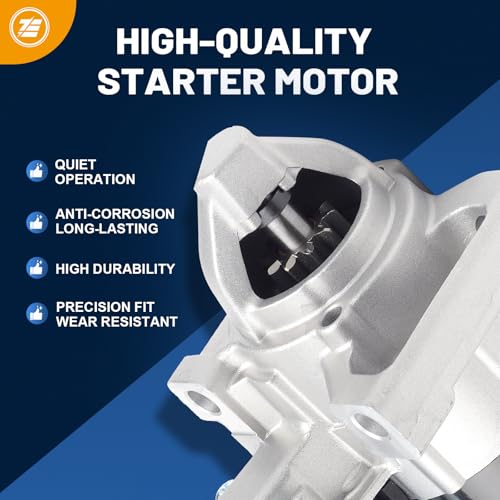 E EZEXPREZE Ezexpreze 10910 New Starter for 14-18 Chevy Silverado 1500 Suburban Tahoe, Cadillac Escalade 6.2L 2015-2016, GMC Sierra 1500 V6 V8 4.3 5.3L 6.2L, for 2015-2016 GMC Yukon, 12655055 M000T24072 - Image 5