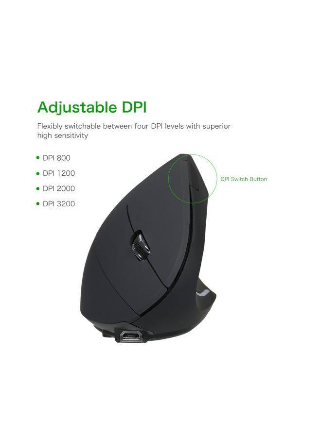 نيبمينينت ماوس لاسلكي ضوئي أسود - Image 2