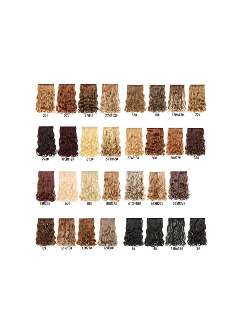 إستيل Eestelle كامل الرأس طويل مستقيم ومموج الجسم قطعة واحدة تمديد الشعر ، مع 5 مشابك ، مناسبة للنساء والفتيات مستقيم 12 - Image 3