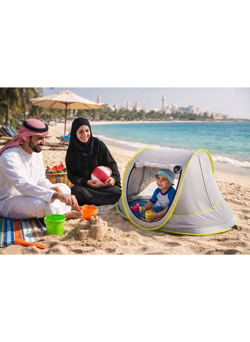 BS Portable Baby Beach Tent with UPF 50+ Sun Shelter Mosquito Net and Sunshade | Ideal Pop Up Kids Travel Tent |  with Carry Bag & 2 Stakes | Outdoor Indoor Play and Sun Protection - Image 5