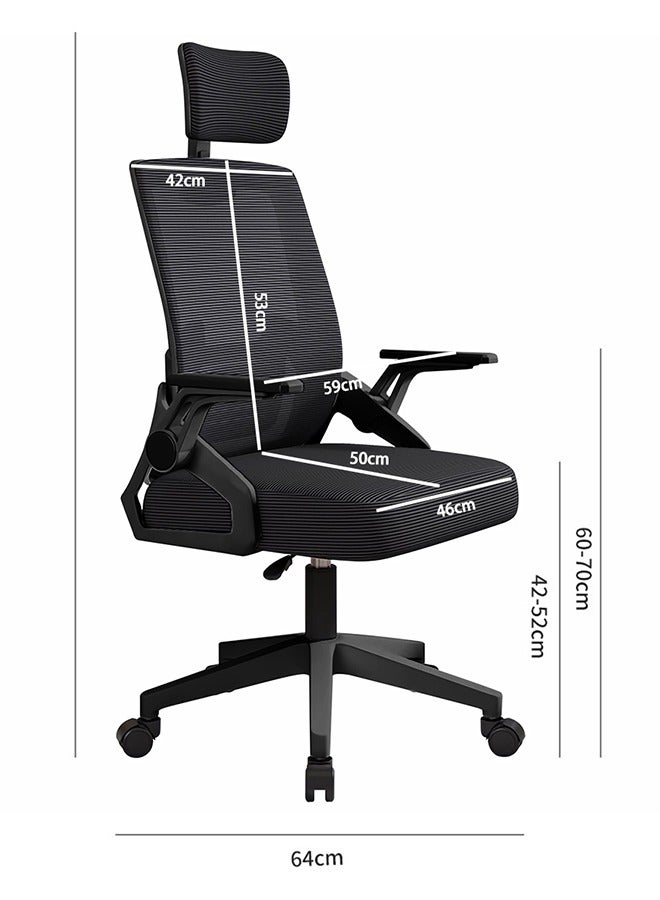 lureonthe Gaming Chair Office Chair Ergonomic OfficeChair, Breathable Mesh Design High Back DeskChair with Adjustable Headrest Swivel Armrest and Lumbar Support  - Image 3