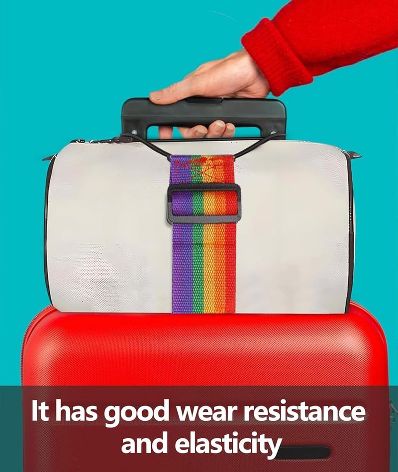 BdelrinQue 4 Pcs Luggage Straps for Suitcases, Luggage Strap, Colorful Travel Accessories, Luggage Belt Strap Ideal for Frequent Travelers, Business Trips, and Vacations - Image 5