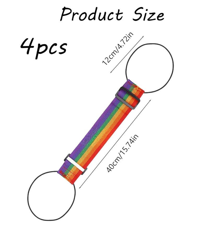 BdelrinQue 4 Pcs Luggage Straps for Suitcases, Luggage Strap, Colorful Travel Accessories, Luggage Belt Strap Ideal for Frequent Travelers, Business Trips, and Vacations - Image 2