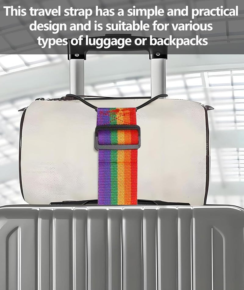 BdelrinQue 4 Pcs Luggage Straps for Suitcases, Luggage Strap, Colorful Travel Accessories, Luggage Belt Strap Ideal for Frequent Travelers, Business Trips, and Vacations - Image 4