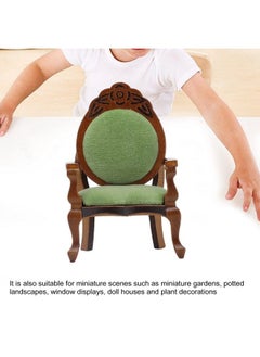 Dilwe Dollhouse Miniature Vintage Sofa 1/12 Scale Dollhouse Retro Single Chair Furniture For Home Decoration Scene Shooting  - Image 3
