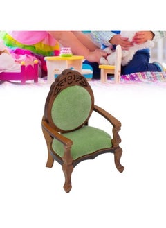 Dilwe Dollhouse Miniature Vintage Sofa 1/12 Scale Dollhouse Retro Single Chair Furniture For Home Decoration Scene Shooting  - Image 5