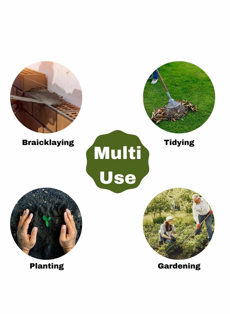 KASTWAVE Heavy Duty Gardening Gloves, Garden Thorn Proof Leather Work Strong Tools Pruning Shears Bricklaying(One size, Green, 1 Pairs) - Image 5