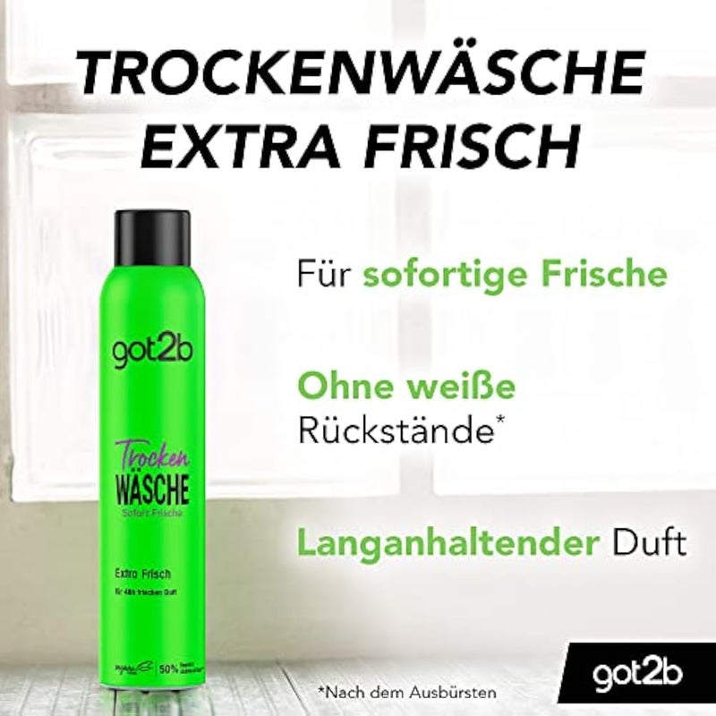 got2b Dry Shampoo Extra Fresh (200 ml), Dry Shampoo with Instant Fresh Effect, Dry Shampoo without Residue with 48 Hours Tropical Breeze Fragrance - Image 1