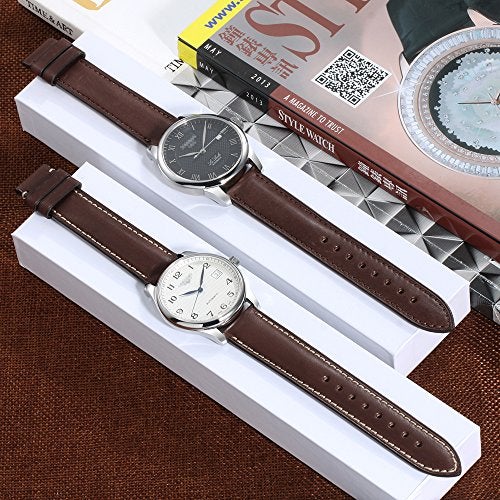 iStrap Quick Release Watch Band - Top Grain Leather Replacement Quickfit Strap - Stainless Steel Buckle - 18mm, 19mm, 20mm, 21mm 22mm,24mm for Men Women - Image 2