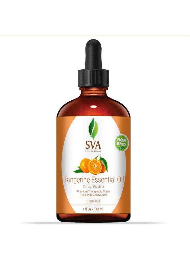 SVA Organics Va Organics Tangerine Essential Oil 4 Oz 100% Pure Natural Premium Therapeutic Grade Undiluted Perfect For Youthful Skin Shiny Hair Aromatherapy Diffuser Healthy Nails Bath Products  - Image 5