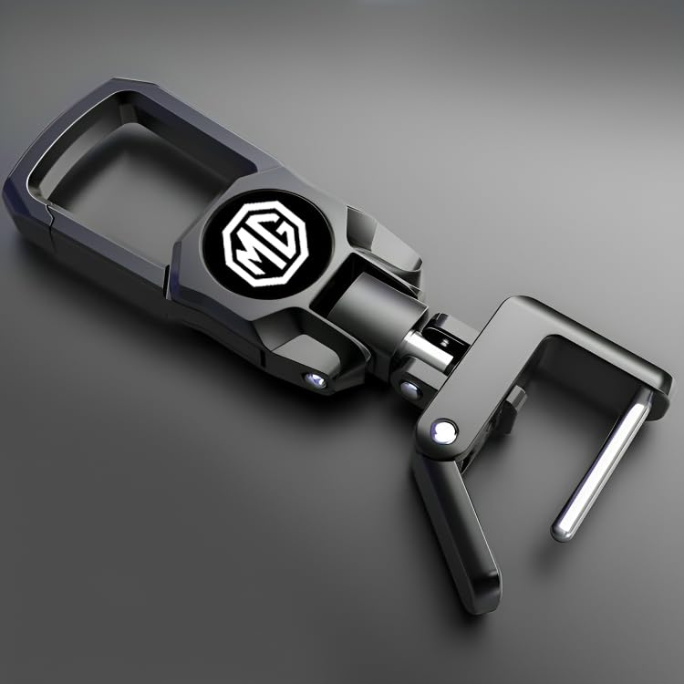 Greenworld Greenworld Premium Double Side Logo Keychain Suitable For MG Hector/Astor/Glostor Car (BLACK) | Metal - Image 3