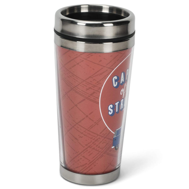 Elanze Designs Captain Struggle Bus Maroon 16 Ounces Stainless Steel Travel Mug Tumbler - Image 2