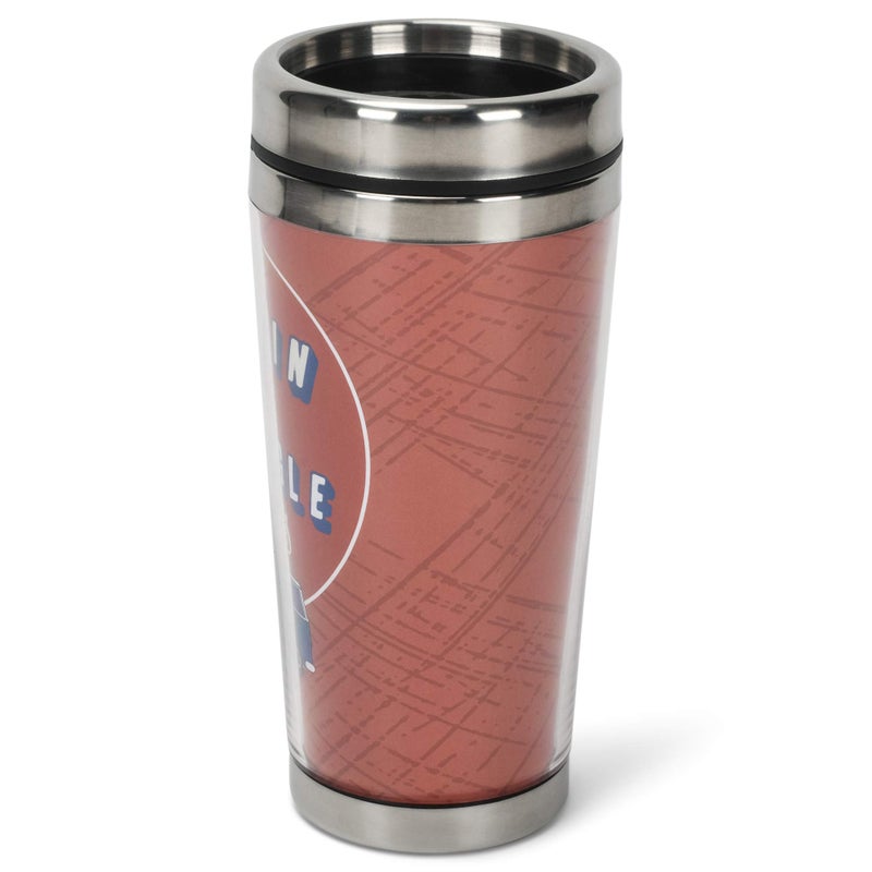 Elanze Designs Captain Struggle Bus Maroon 16 Ounces Stainless Steel Travel Mug Tumbler - Image 3
