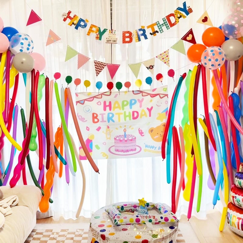 Koogel 400 PCS 260 Long Balloons, Assorted Color Skinny Latex Twisting Balloons for Animal Modeling Tying Balloon Arch Wedding Birthday outdoor Party Decor - Image 3
