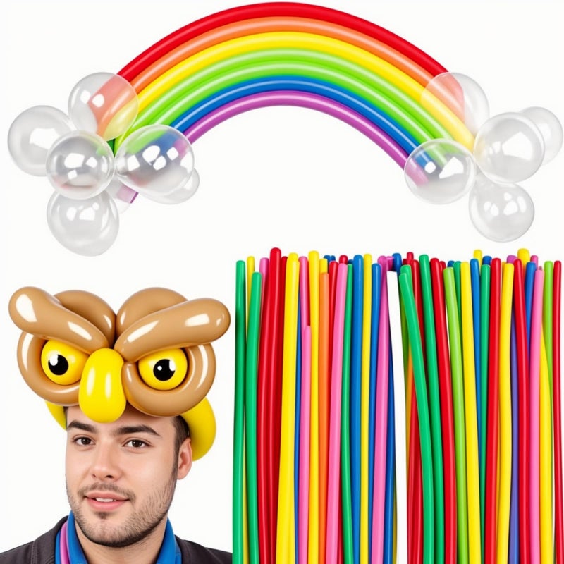 Koogel 400 PCS 260 Long Balloons, Assorted Color Skinny Latex Twisting Balloons for Animal Modeling Tying Balloon Arch Wedding Birthday outdoor Party Decor - Image 1
