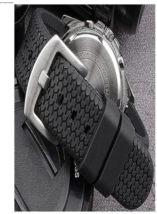 20mm Silicone Tread Sport Strap Compatible with Samsung Galaxy Watch 6 2023 (Black)