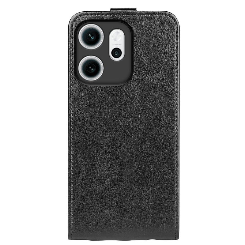 erorex For OPPO Reno14 F 5G R64 Texture Single Vertical Flip Leather Phone Case(Black) - Image 3