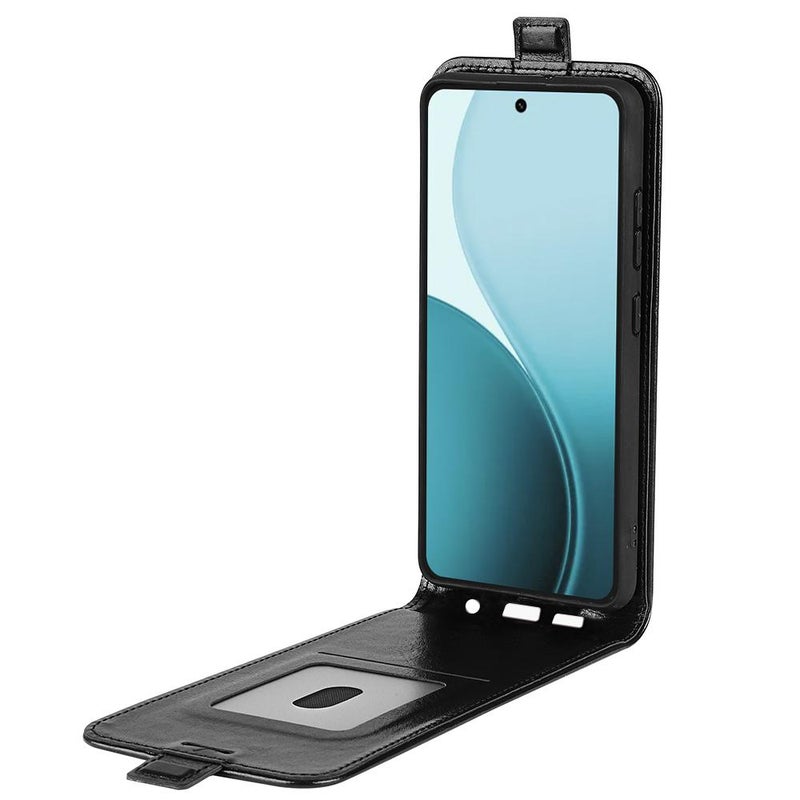 erorex For OPPO Reno14 F 5G R64 Texture Single Vertical Flip Leather Phone Case(Black) - Image 4